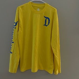 Disneyland Resort Long Sleeve Spirit Jersey TShirt Adult Unisex Size L Yellow